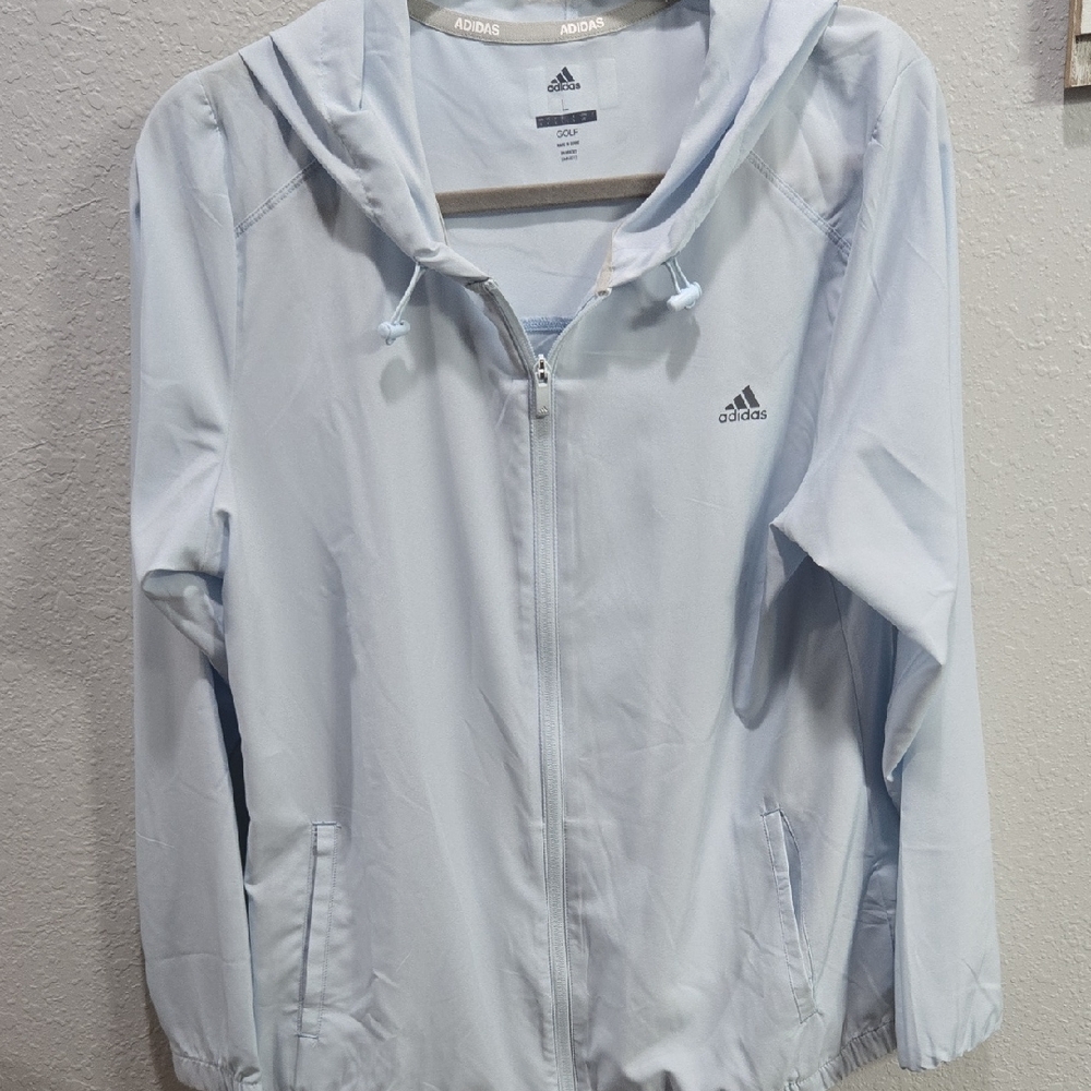 Adidas Blue Utility Jacket Lightweight Hooded